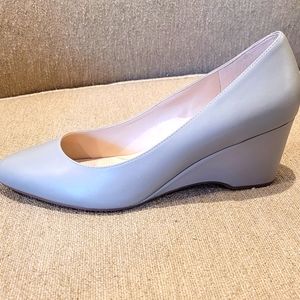 Gray Cole Haan leather wedge